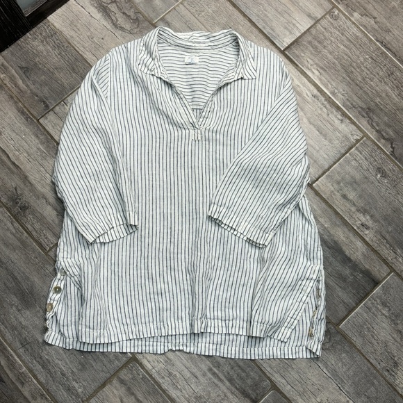 Sigrid Olsen size 100% linen women’s top size 1x - Picture 1 of 7